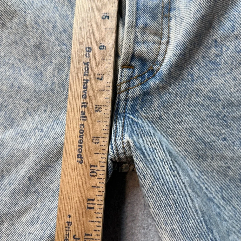 Levi's 501 Jeans Womens 27 Light Blue 90s Straight Leg Raw Hem Acid Wash Denim - Picture 10 of 13